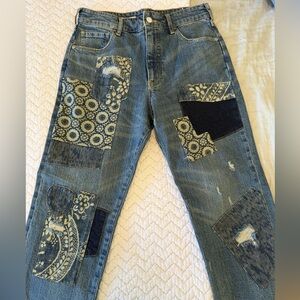 Pilcro Women’s Denim with Patterned Patches